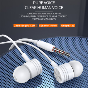 KSC-665 SHENGYA universal wire control earphone with mic  (3.5mm)