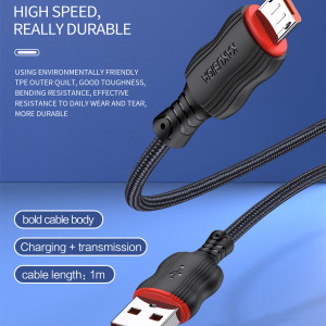 KSC-807 CHUANDA charging data cable 1 meter (Micro)